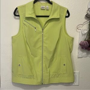 Chico’s Lime Green Sleeveless Jacket